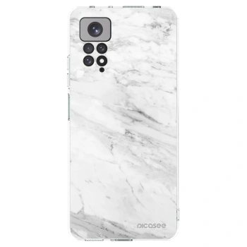 Picasee silikonska prozirna maskica za Xiaomi Redmi Note 11 - White marble
