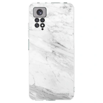 Picasee silikonska prozirna maskica za Xiaomi Redmi Note 11S 4G - White marble