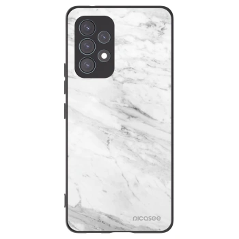 Picasee crna silikonska maskica za Samsung Galaxy A53 5G A536 - White marble