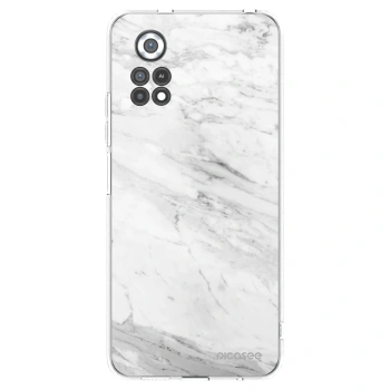 Picasee silikonska prozirna maskica za Xiaomi Poco X4 Pro 5G - White marble