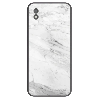 Picasee crna silikonska maskica za Realme C11 (2021) - White marble