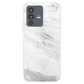 Picasee silikonska prozirna maskica za Vivo V23 5G - White marble