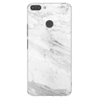 Picasee silikonska prozirna maskica za Huawei P Smart - White marble