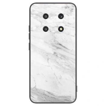 Picasee crna silikonska maskica za Honor Magic4 Lite 5G - White marble