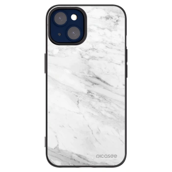 Picasee crna silikonska maskica za Apple iPhone 14 - White marble