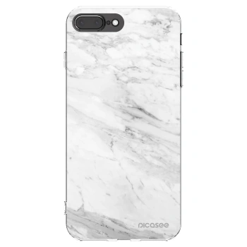 Picasee silikonska prozirna maskica za Apple iPhone 8 Plus - White marble