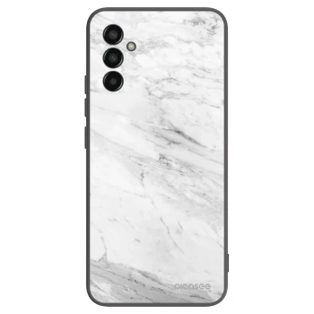 Picasee crna silikonska maskica za Samsung Galaxy M13 M135F - White marble
