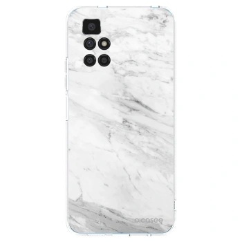 Picasee silikonska prozirna maskica za Xiaomi Redmi 10 (2022) - White marble