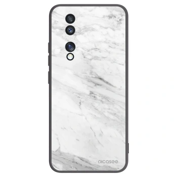 Picasee crna silikonska maskica za Honor 70 - White marble