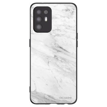 Picasee crna silikonska maskica za OPPO A94 5G - White marble