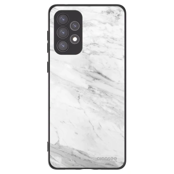 Picasee crna silikonska maskica za Samsung Galaxy A73 5G - White marble