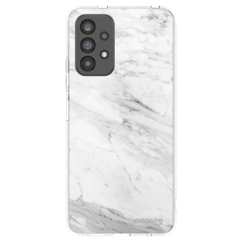 Picasee silikonska prozirna maskica za Samsung Galaxy A73 5G - White marble