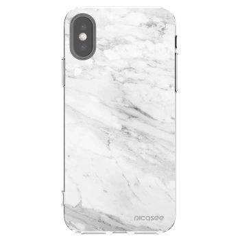 Picasee silikonska prozirna maskica za Apple iPhone X/XS - White marble