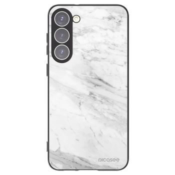Picasee crna silikonska maskica za Samsung Galaxy S23+ 5G - White marble