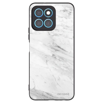 Picasee crna silikonska maskica za Honor X8 5G - White marble