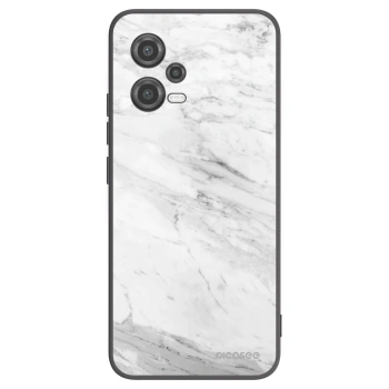 Picasee crna silikonska maskica za Xiaomi Poco X5 - White marble