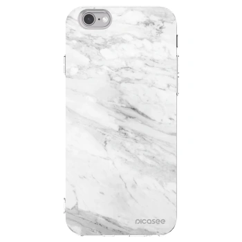 Picasee silikonska prozirna maskica za Apple iPhone 6/6S - White marble