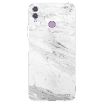 Picasee silikonska prozirna maskica za Honor 8X - White marble