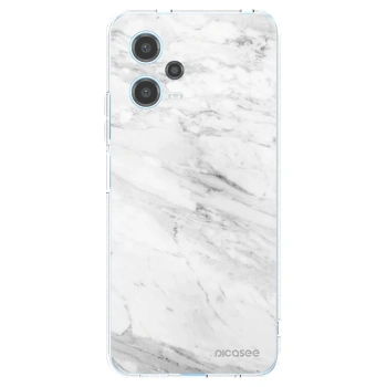 Picasee silikonska prozirna maskica za Xiaomi Redmi Note 12 5G - White marble