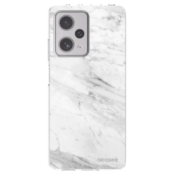 Picasee silikonska prozirna maskica za Xiaomi Redmi Note 12 Pro+ 5G - White marble