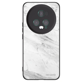 Picasee crna silikonska maskica za Honor Magic5 Pro - White marble