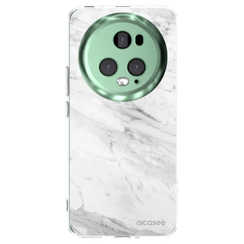Picasee silikonska prozirna maskica za Honor Magic5 Pro - White marble