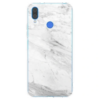 Picasee silikonska prozirna maskica za Huawei Nova 3 - White marble