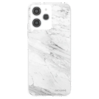 Picasee silikonska prozirna maskica za Xiaomi Redmi 12 4G - White marble