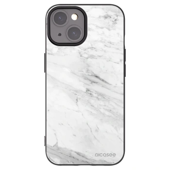 Picasee crna silikonska maskica za Apple iPhone 15 - White marble