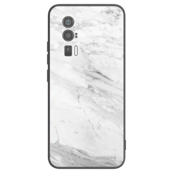 Picasee crna silikonska maskica za Xiaomi Poco F5 Pro 5G - White marble