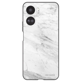 Picasee crna silikonska maskica za Honor 90 Lite 5G - White marble