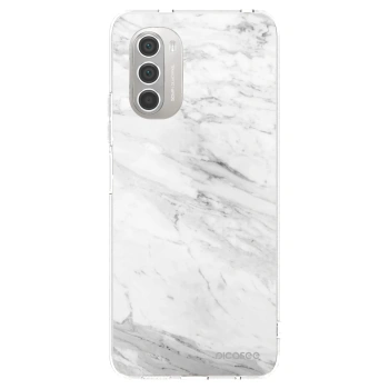 Picasee silikonska prozirna maskica za Motorola Moto G51 - White marble