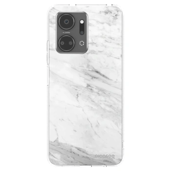 Picasee silikonska prozirna maskica za Honor X7a - White marble