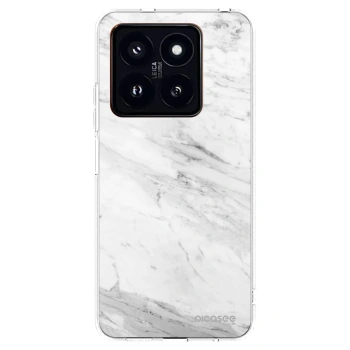 Picasee silikonska prozirna maskica za Xiaomi 14 Pro - White marble