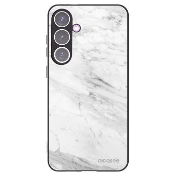 Picasee crna silikonska maskica za Samsung Galaxy S24+ S926B 5G - White marble