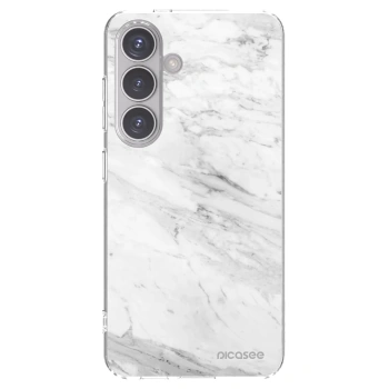 Picasee silikonska prozirna maskica za Samsung Galaxy S24 S921B 5G - White marble