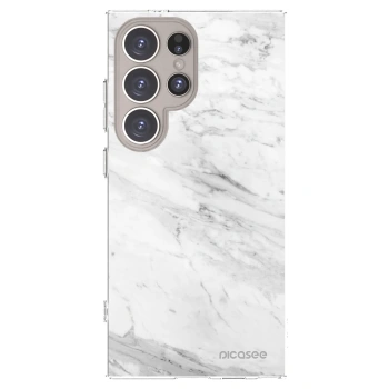 Picasee silikonska prozirna maskica za Samsung Galaxy S24 Ultra S928B 5G - White marble