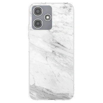 Picasee silikonska prozirna maskica za Xiaomi Redmi 12 5G - White marble