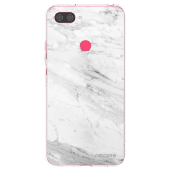 Picasee silikonska prozirna maskica za Xiaomi Mi 8 Lite - White marble