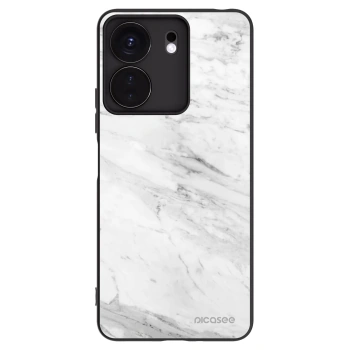 Picasee crna silikonska maskica za Xiaomi Redmi 13C 4G - White marble