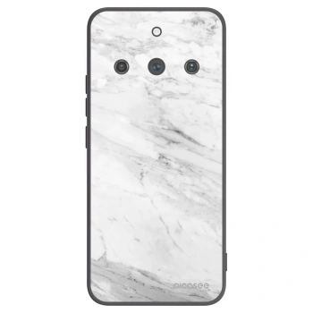 Picasee crna silikonska maskica za Realme 11 Pro+ - White marble