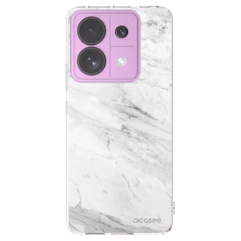 Picasee silikonska prozirna maskica za Xiaomi Redmi Note 13 Pro 5G - White marble