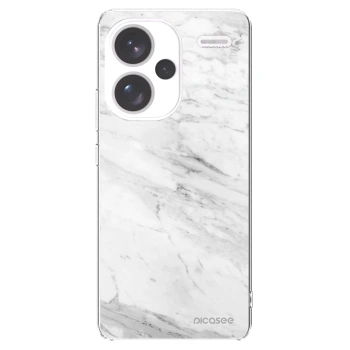 Picasee silikonska prozirna maskica za Xiaomi Redmi Note 13 Pro+ 5G - White marble