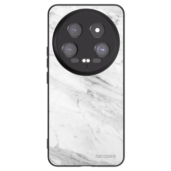 Picasee crna silikonska maskica za Xiaomi 14 Ultra - White marble