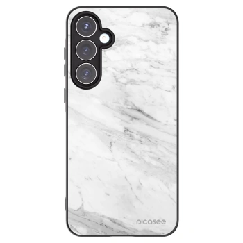 Picasee crna silikonska maskica za Samsung Galaxy A55 5G A556B - White marble