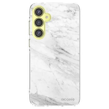 Picasee silikonska prozirna maskica za Samsung Galaxy A35 5G A356B - White marble
