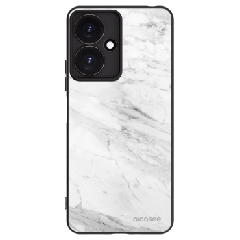 Picasee crna silikonska maskica za Xiaomi Redmi 13C 5G - White marble