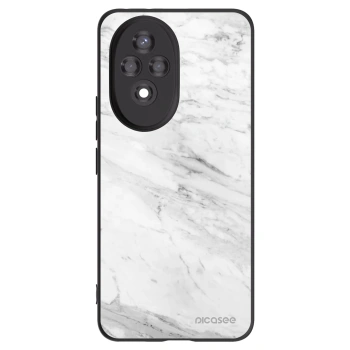 Picasee crna silikonska maskica za Honor 200 5G - White marble