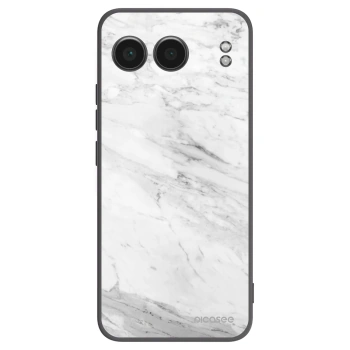 Picasee crna silikonska maskica za OnePlus Nord 4 - White marble