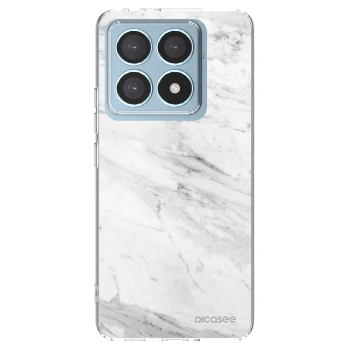 Picasee silikonska prozirna maskica za Xiaomi 14T Pro - White marble
